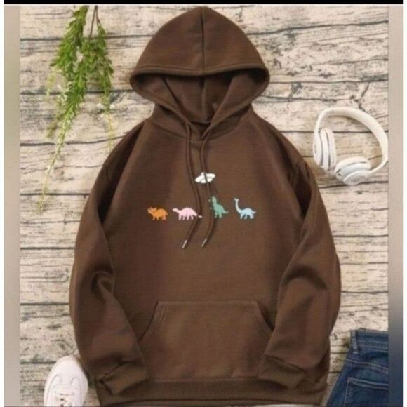 Unisex cartoon drawstring kangaroo pullover sz Xl - Picture 3 of 3